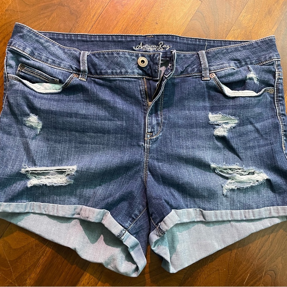 American Rag Distressed Blue Jean Denim Shorts